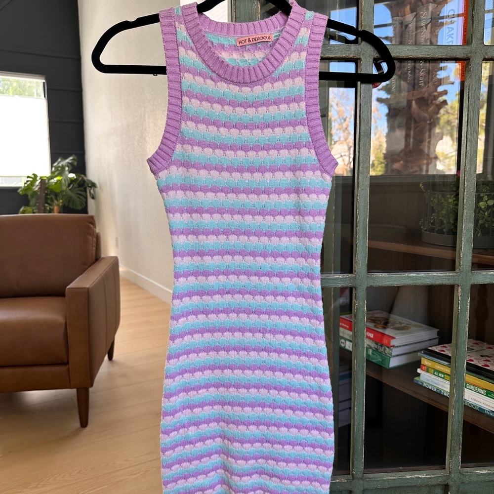 Dolls Kill Pastel Striped Mini Dress